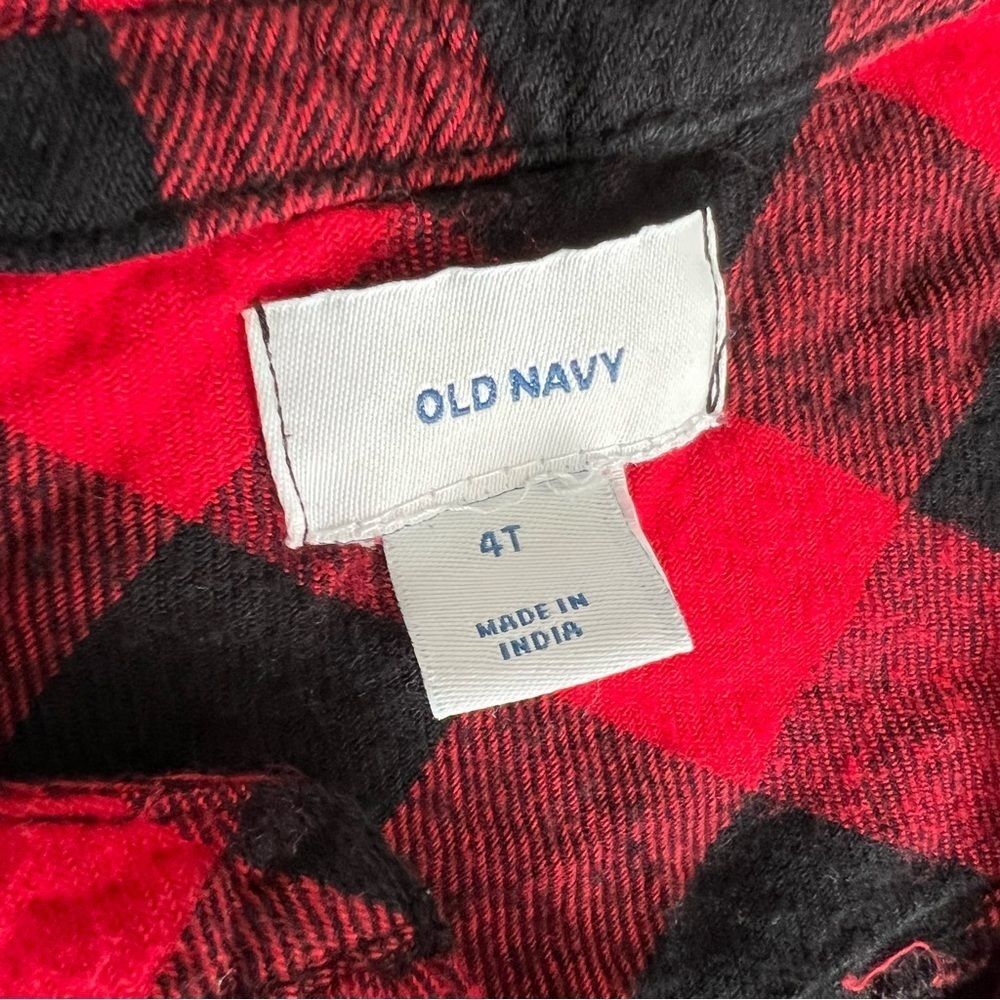 Old Navy + Cat & Jack Holiday Christmas Tops Shirt Bundle Lot 4T Buffalo Plaid - Picture 6 of 11